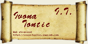 Ivona Tontić vizit kartica